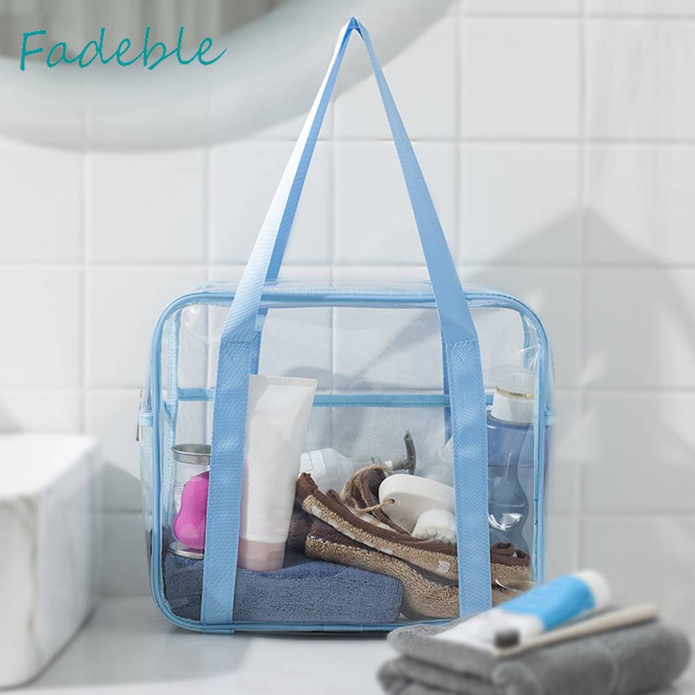 Túi Đựng Mỹ Phẩm Bằng PVC Trong Suốt Đa Năng Có Khóa Kéo Tiện Dụng Cho Nữ