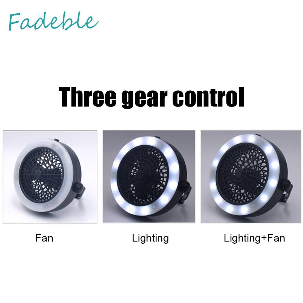 Quạt Treo Tích Hợp Đèn LED 3 Trong 1 Tiện Dụng Khi Đi Cắm Trại