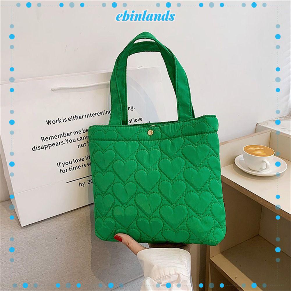 EBINLANDS Túi Tote Có Đệm Cotton Màu Trơn Sức Chứa Lớn Hợp Thời Trang Cho Nữ