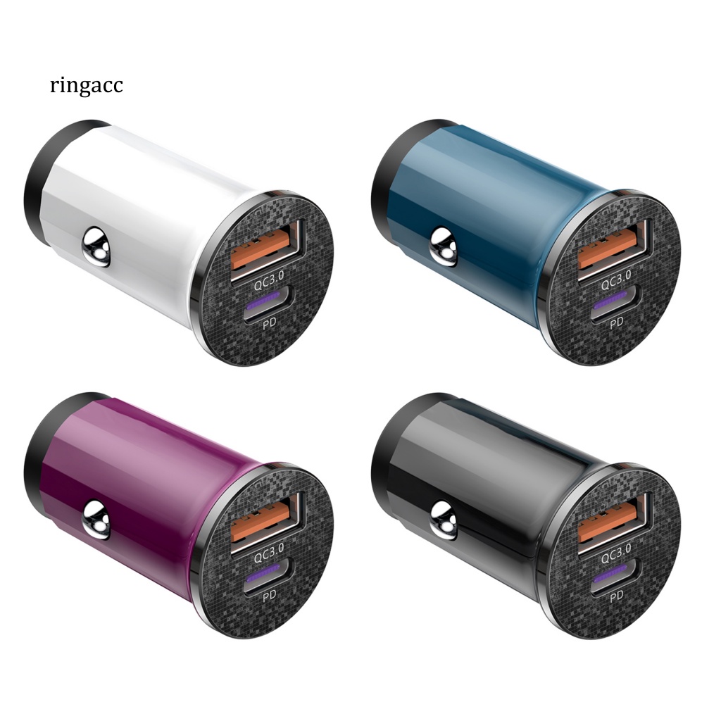 Tẩu Sạc Điện Thoại Nhanh 48W QC30 Mini USB Type-c PD Cho Xe Hơi