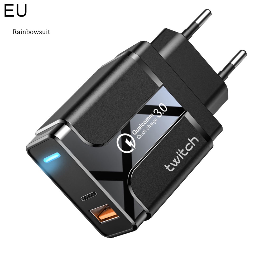 Tẩu Sạc Nhanh QC30 PD Cổng USB Kép 18W Thiết Kế Nhỏ Gọn Tiện Dụng Cho Điện Thoại