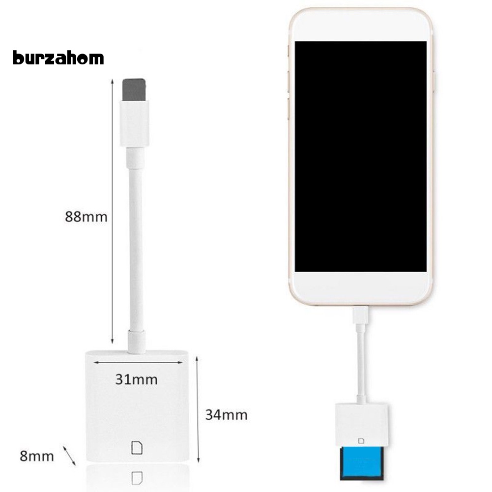 Đầu Đọc Thẻ Nhớ Bur OTG TF Cho iPad iPhone