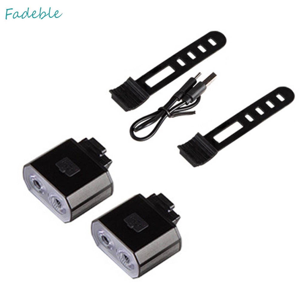 Set 2 Đèn Led Gắn Đuôi Xe Đạp Có Thể Sạc Lại Bằng Cổng USB