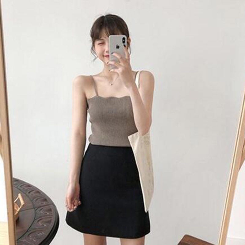 Áo Dệt Kim Hai Dây Thời Trang Mùa Hè Dành Cho Nữ