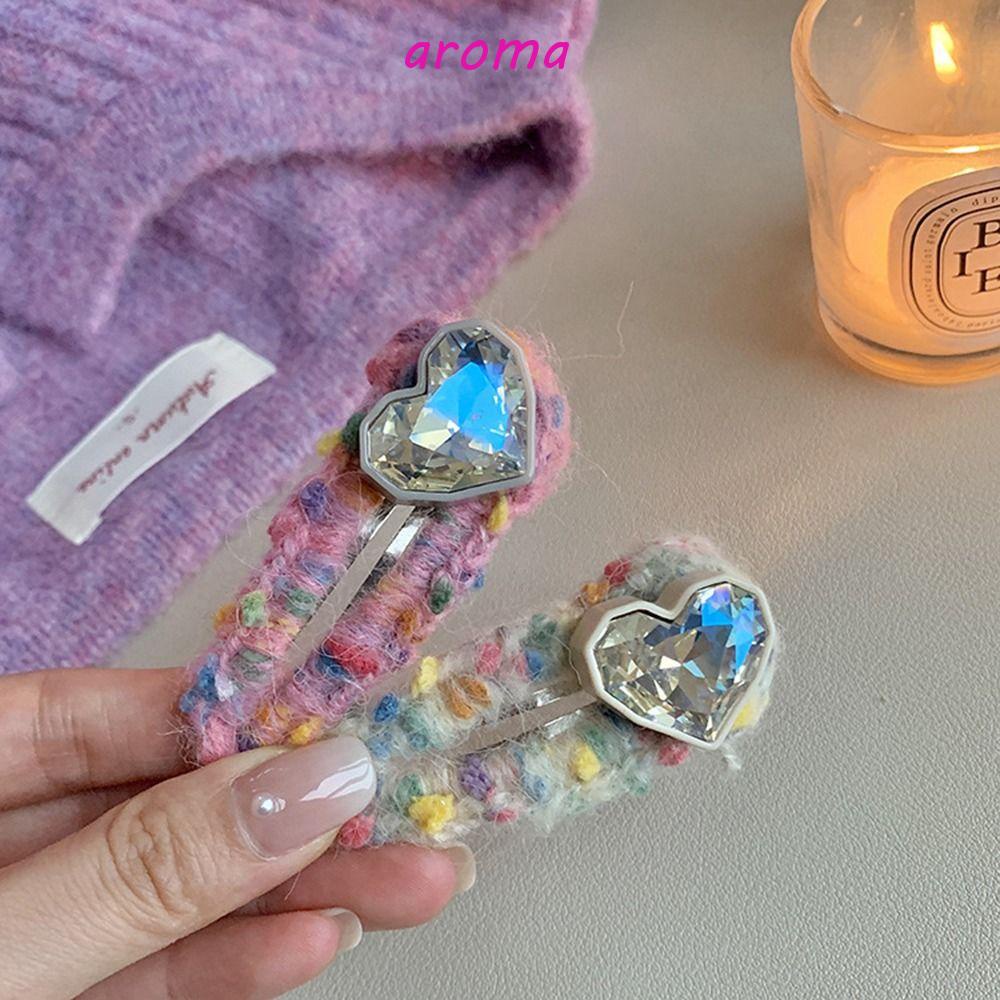 AROMA Kẹp Tóc Đính Kim Cương Giả Dễ Thương Cho Nữ