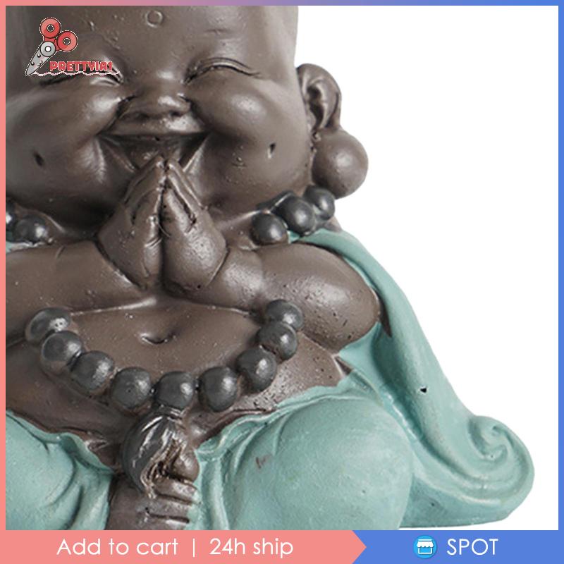 Tượng Phật Cười May Mắn Màu Nâu Đáng Yêu Trang Trí Nhà Cửa