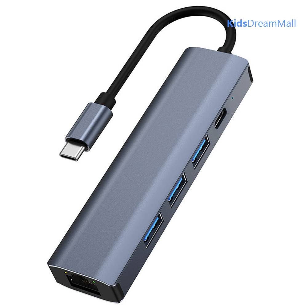 Hub 5 Trong 1 USB C Hub 100W PD 5Gbps Type C Sang USB 3.0 + Phụ Kiện Đi Kèm