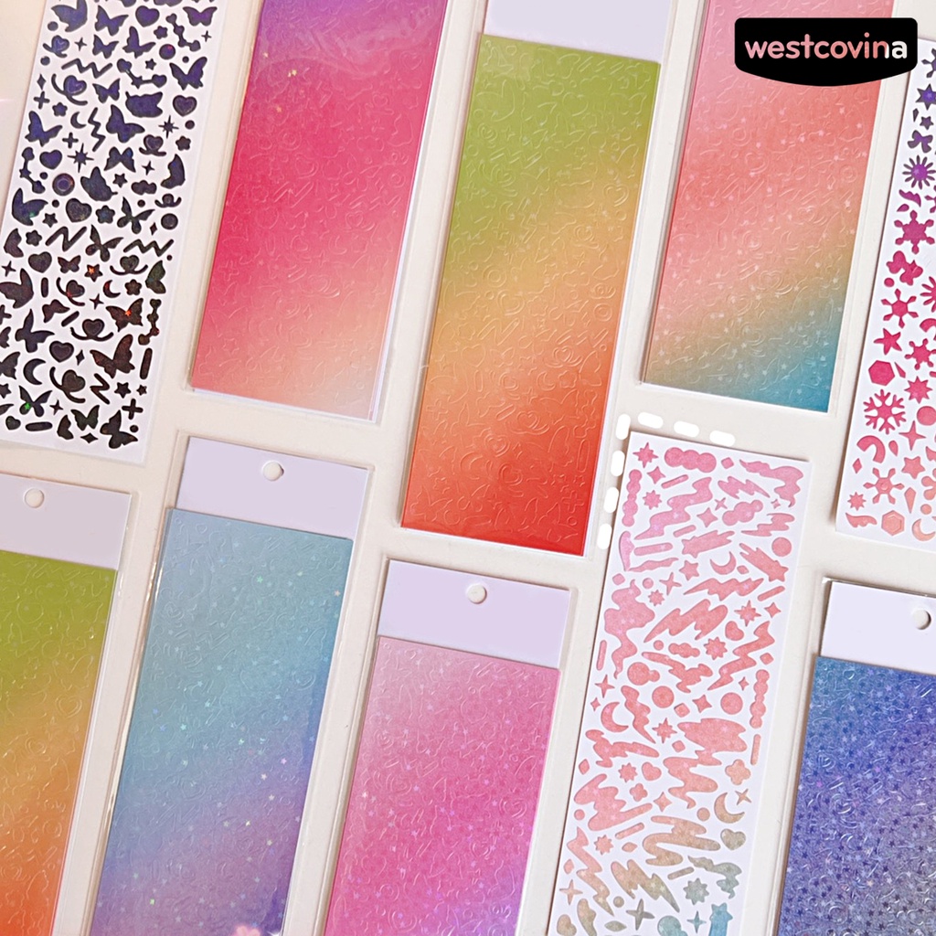 [WSTN]✎Bộ 3 Miếng Dán Trang Trí Sổ Tay Lấp Lánh DIY