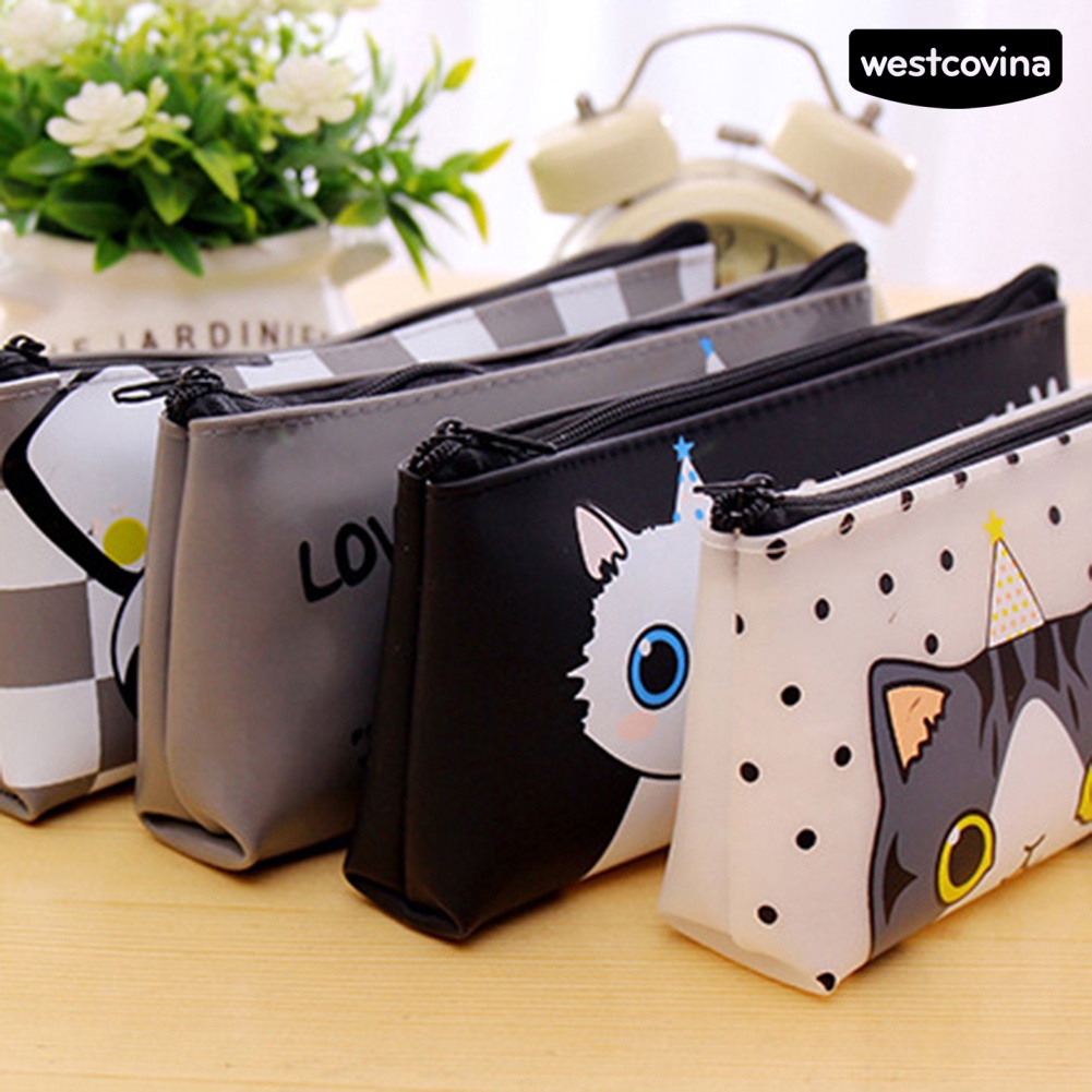 [WSTN]✎Túi Đựng Bút Chì / Đồ Trang Điểm Chống Thấm Nước In Hoạt Hình Dễ Thương Cho Bé