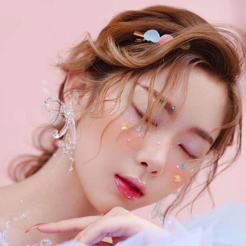 Đá đính mắt make up - miếng dán đính đá trang điểm cho mặt, mắt, tóc, cơ thể nhiều họa tiết lấp lánh YR