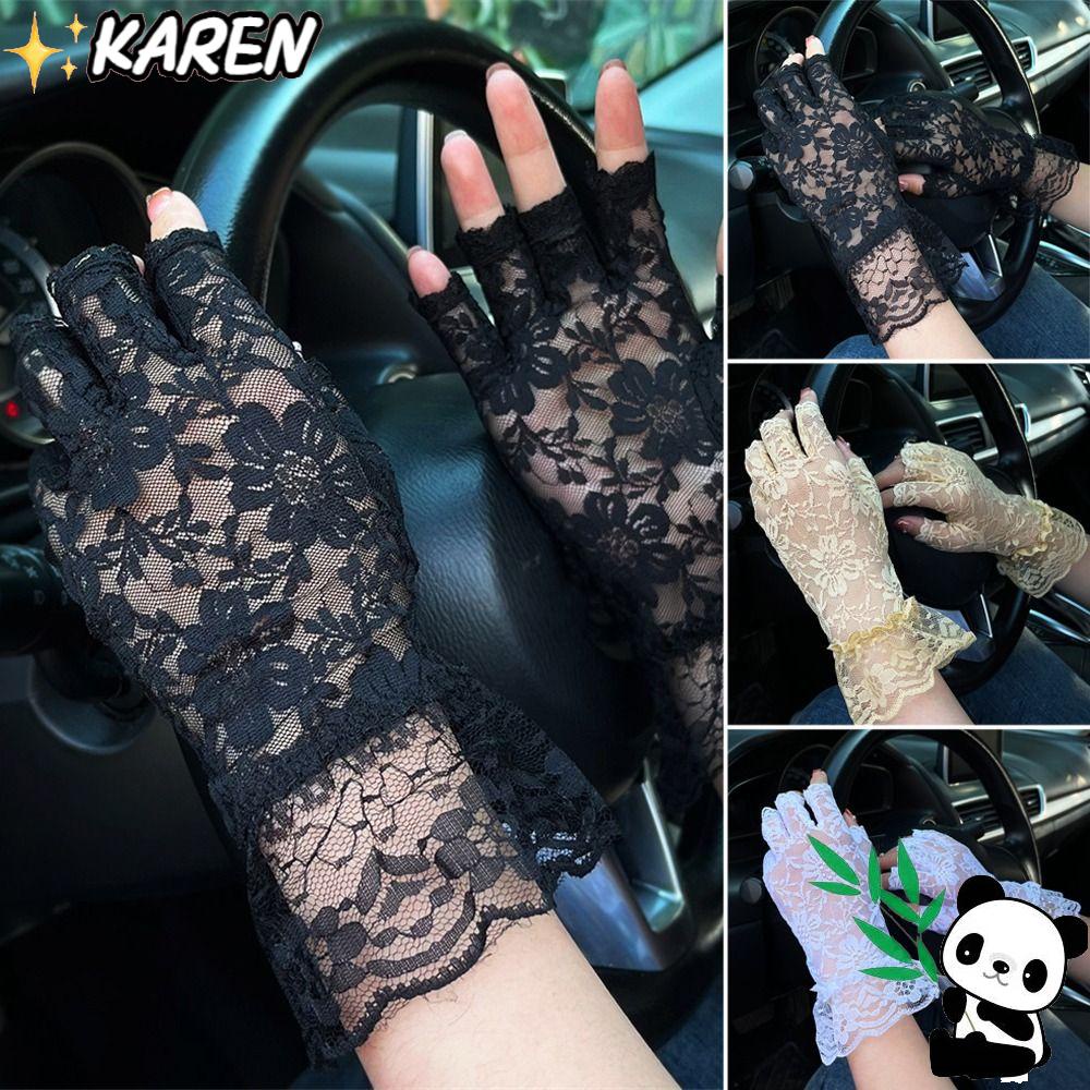 KAREN Găng Tay Chống Nắng Mỏng Thoáng Khí Thời Trang Mùa Hè Ốp