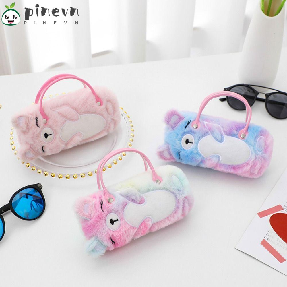 PINEVN Hộp Đựng Mắt Kính Cầm Tay Hình Gấu Bông Nhiều Màu Sắc Dễ Thương Chống Áp Lực