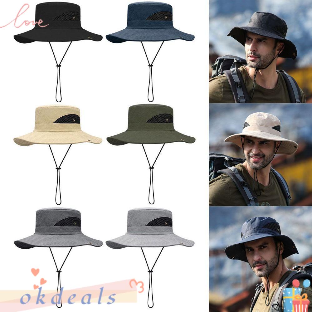 OKDEALS Nón Tai Bèo Vành Rộng Chống Tia UV / Gió Có Thể Gấp Gọn Tiện Dụng