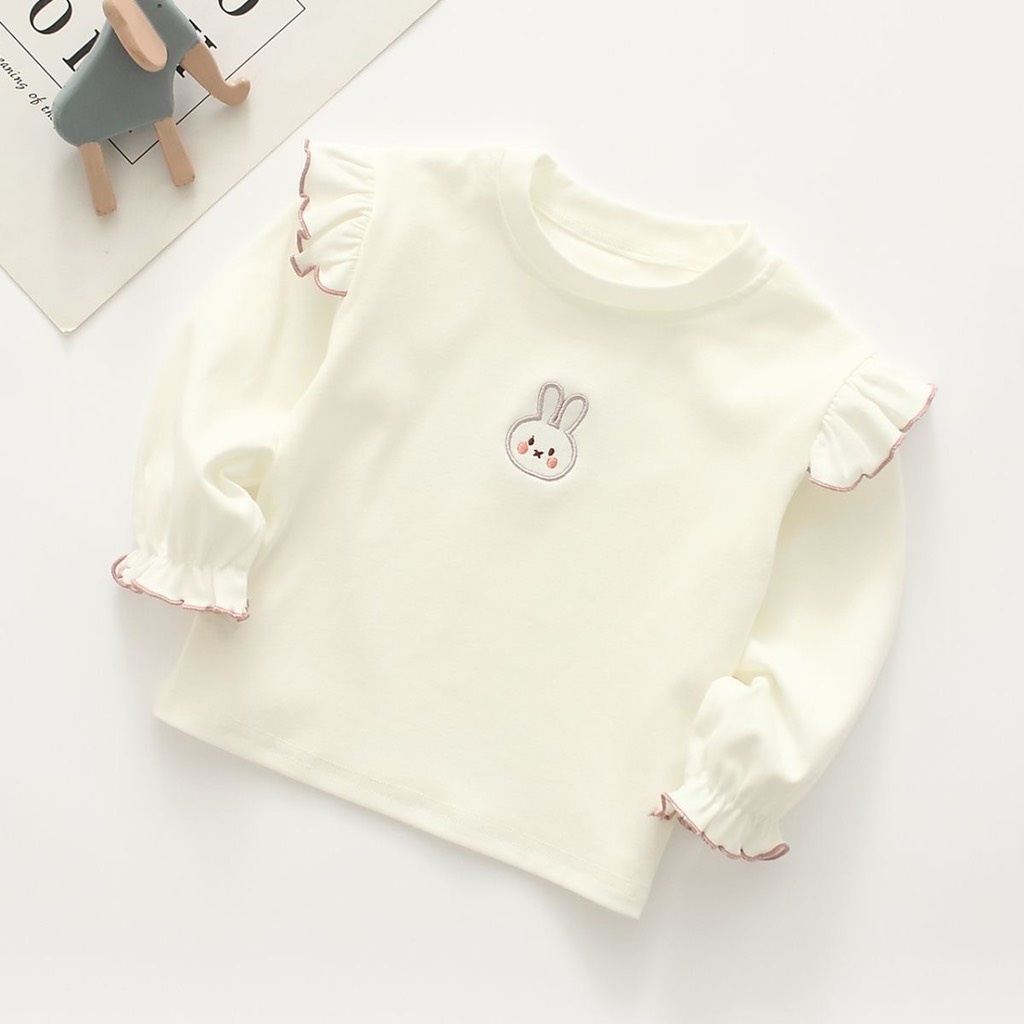 Áo Thun Dài Tay Thời Trang Mùa Xuân Thu Hàn Quốc Dành Cho Bé Gái