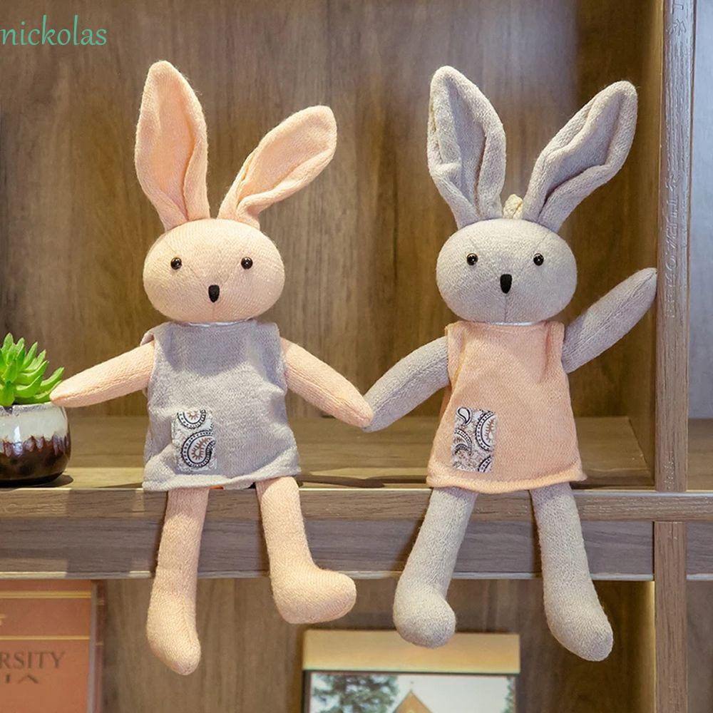 NICKOLAS Thú Nhồi Bông Hình Thỏ Tai Dài Mềm Mại Đáng Yêu Cho Bé