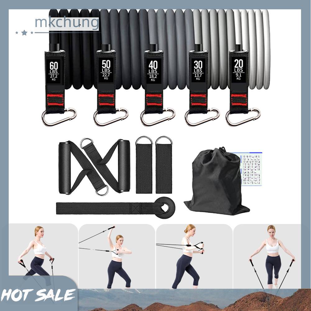 Set 11 Dây Kéo Đàn Hồi Hỗ Trợ Tập Yoga / Thể Hình
