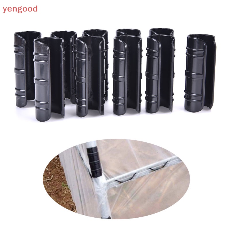 (YGD) 10 Kẹp Nhựa Màu Đen Cho Ống Nước Nhà Kính