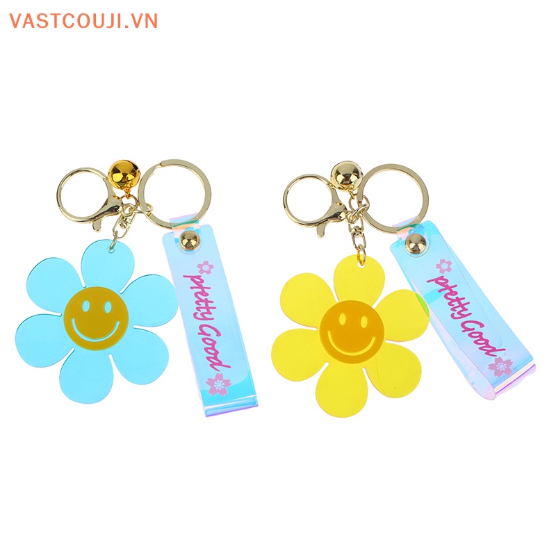 Móc Khóa Hình Hoa Hướng Dương Mặt Cười Dễ Thương