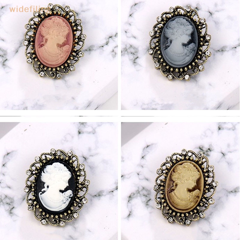 Ghim Cài Áo Hình Tượng Nữ Thần Cameo Đính Đá Phong Cách Gothic Cổ Điển