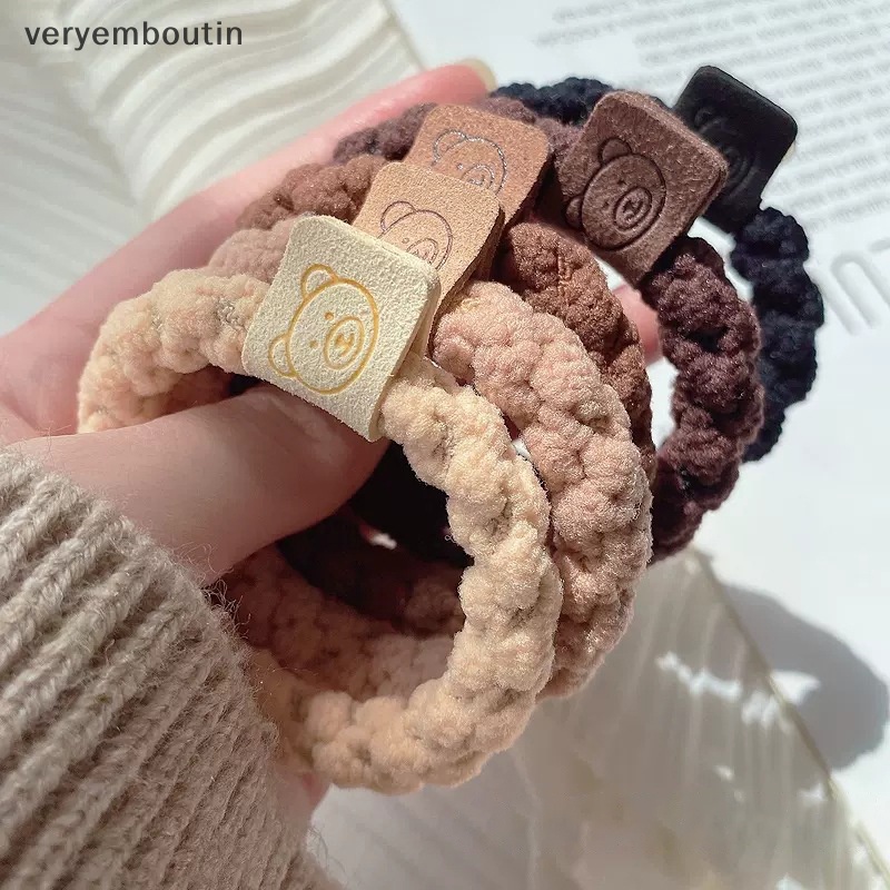 Bộ 5 Dây Buộc Tóc Cao Su Co Giãn Phong Cách Hàn Quốc Cho Nữ