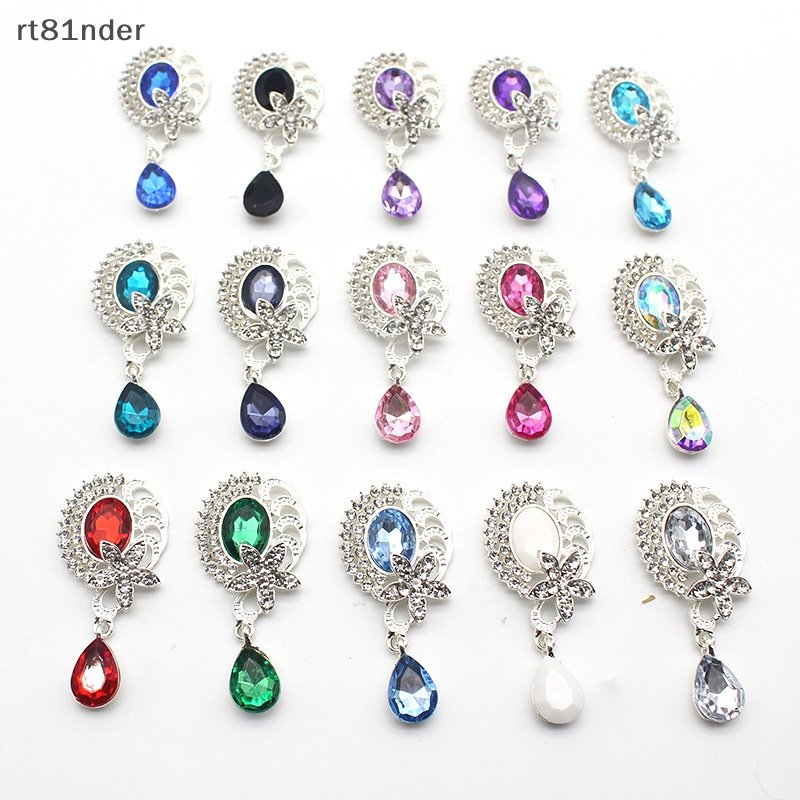 Cài Áo Hình Giọt Nước 25 * 53MM Bằng Hợp Kim Đính Đá Phong Cách Thời Trang