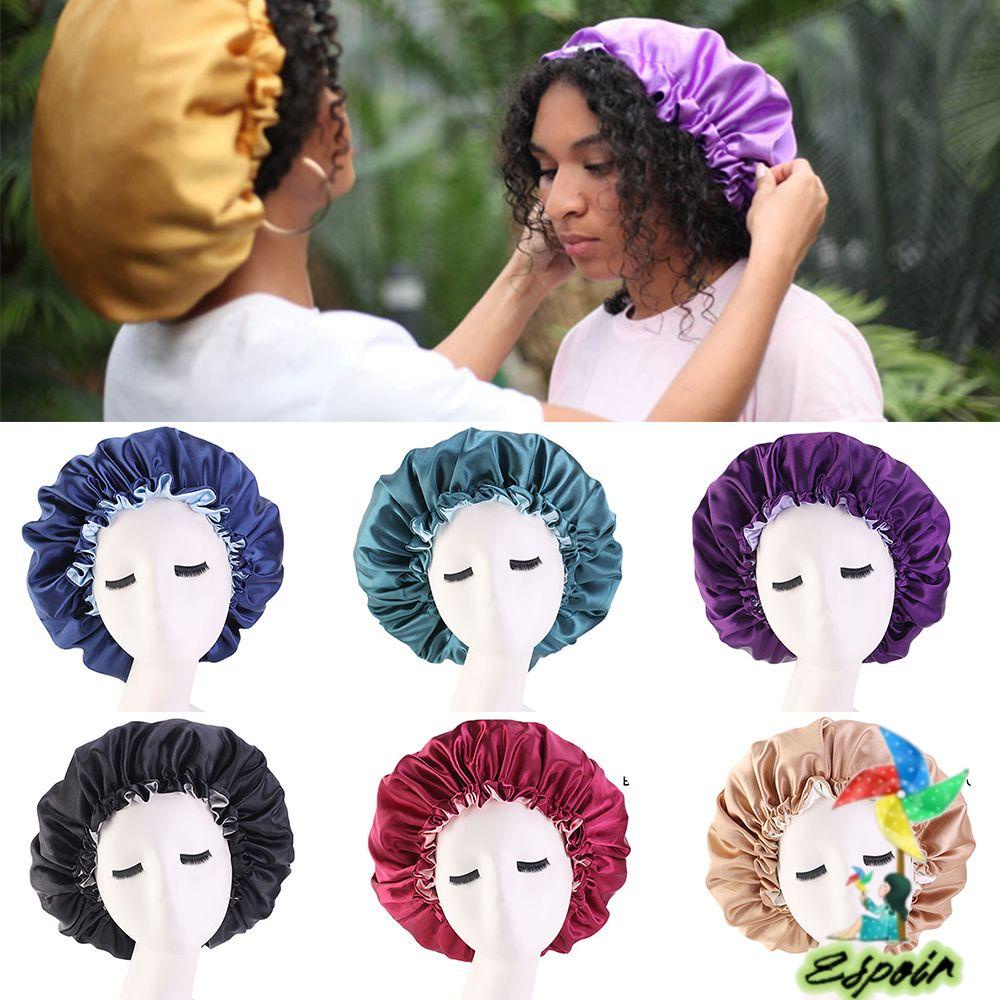 ESPO Mũ Che Phủ Tóc Hai Lớp Bằng Satin Có Thể Điều Chỉnh