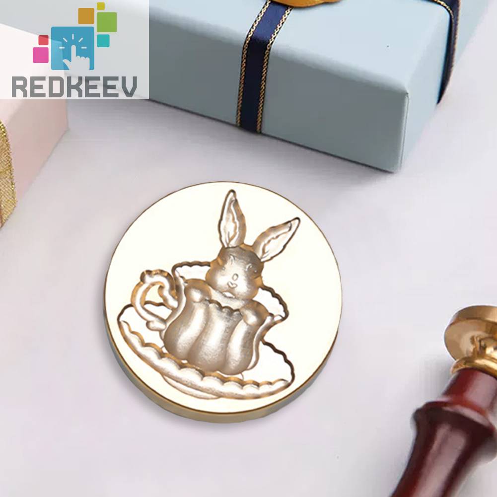 Con Dấu Đầu Đồng Tráng Men 3D 25mm Dùng Để Trang Trí Thiệp Cưới Thẻ