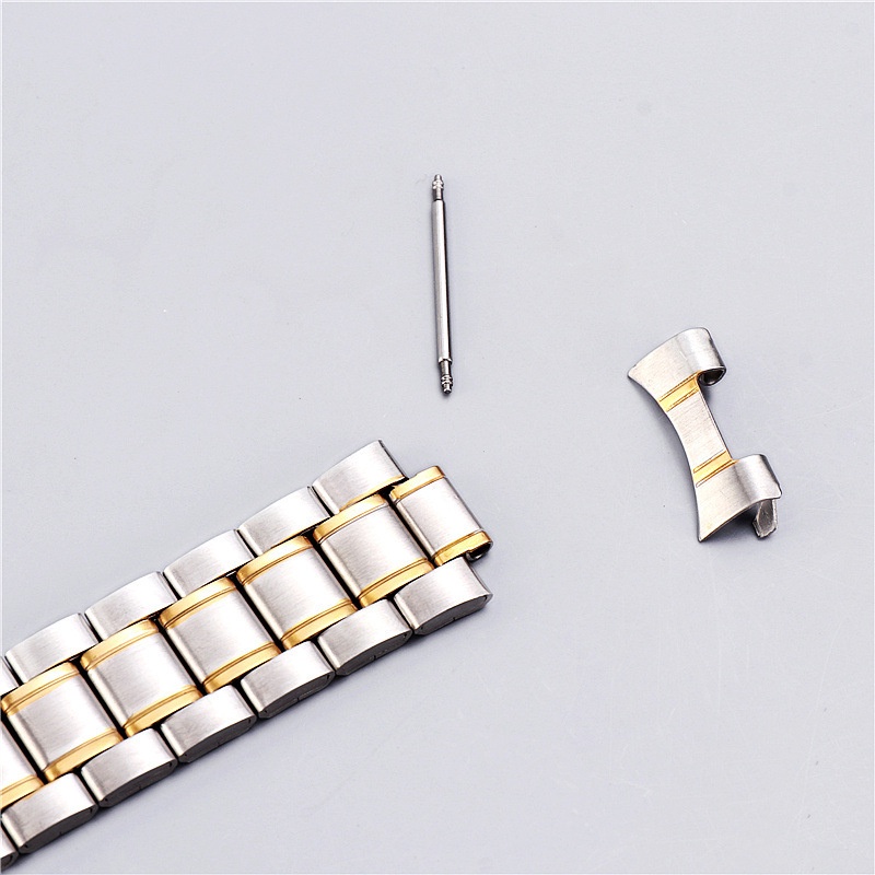 Dây đeo đồng hồ bằng thép không gỉ 20mm 22mm cho dây đeo seiko vòng đeo tay đa năng phụ nữ đàn ông thay thế dây đeo tay cong đầu kim loại