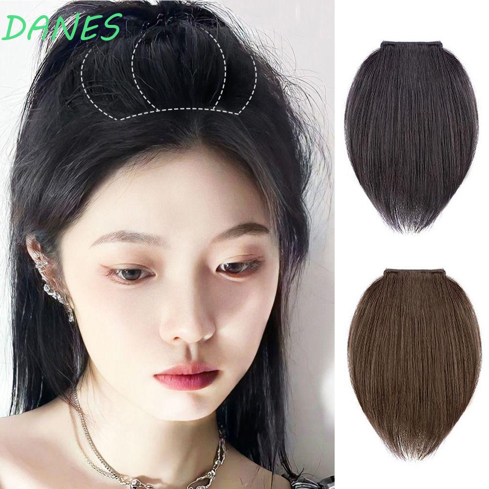 DANES Miếng Đệm Nối Tóc Bằng Sợi Tổng Hợp Màu Đen / Nâu Dành Cho Nữ