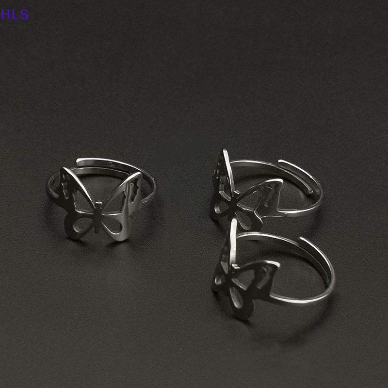 Nhẫn Hình Bướm Hình Học Tối Giản Có Thể Điều Chỉnh Cho Nữ