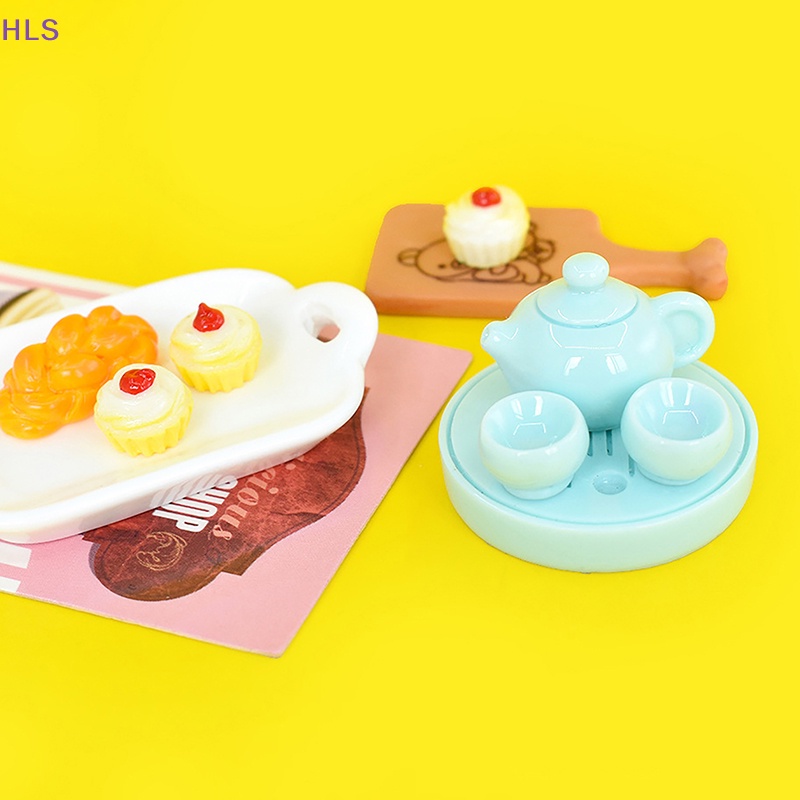 1 Bộ Ấm Tách Uống Trà Mini Trang Trí Nhà Búp Bê DIY