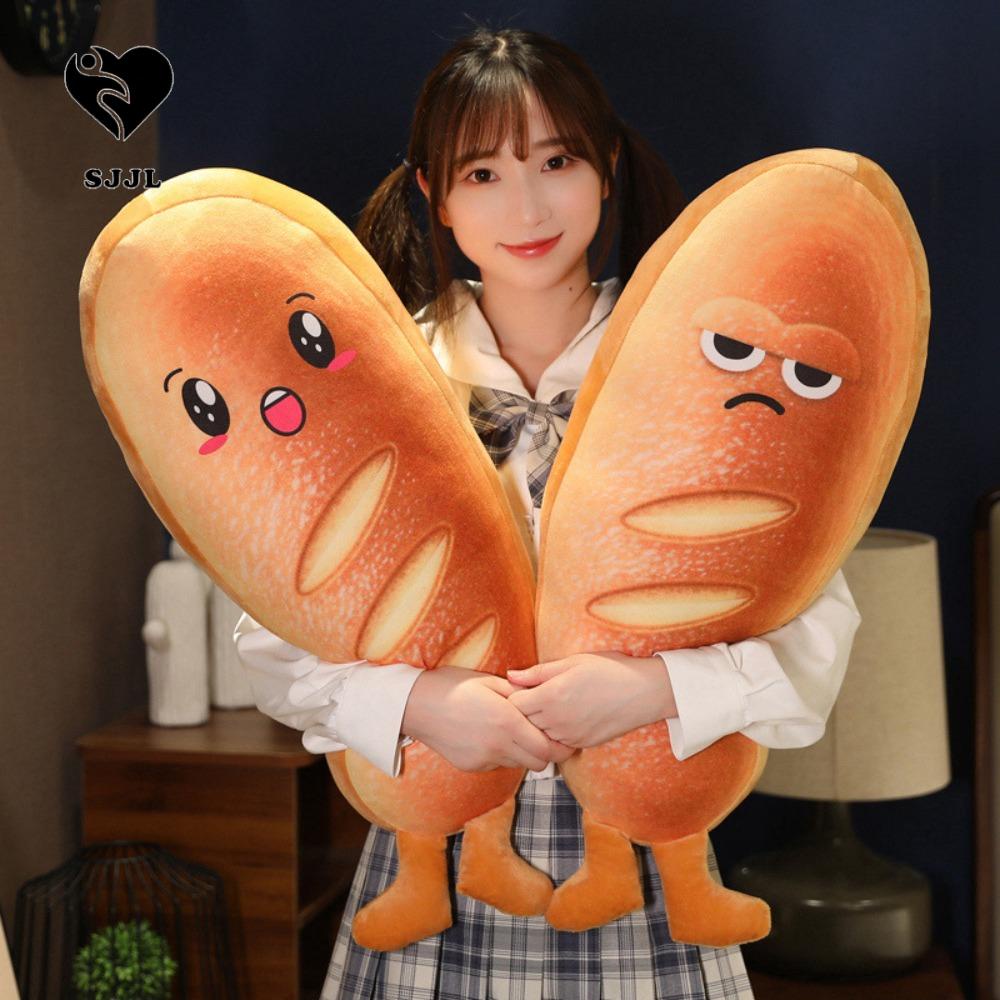 SJJL Thú Nhồi Bông Hình Bánh Mì Biểu Cảm Dễ Thương Trang Trí Nhà Cửa