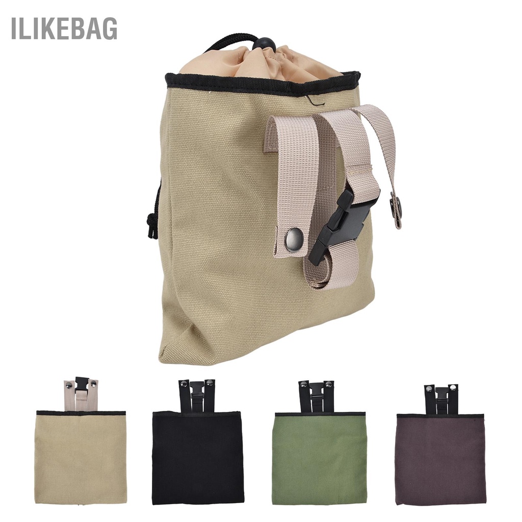 Ilikebag Túi Kiếm Thức Ăn Vải Có Thể Gập Lại Di Động Dày Độc Đáo Ngoại Hình Đơn Giản Thắt Lưng Hái Trái Cây Cho Cắm Trại Ngoài Trời