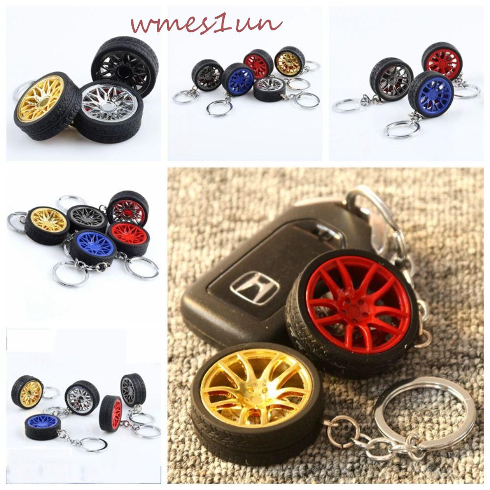 WMES15H Móc Khóa Cao Su Silicone 3D Vui Nhộn Trang Trí Bánh Xe Hơi