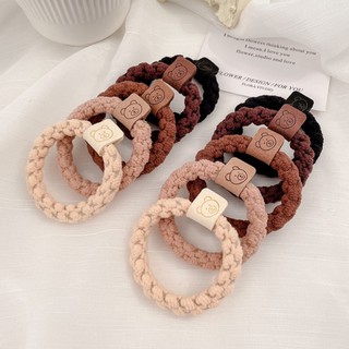 Set 10 Dây Cột Tóc Co Giãn Bọc Vải Nhung Đơn Giản DULA777