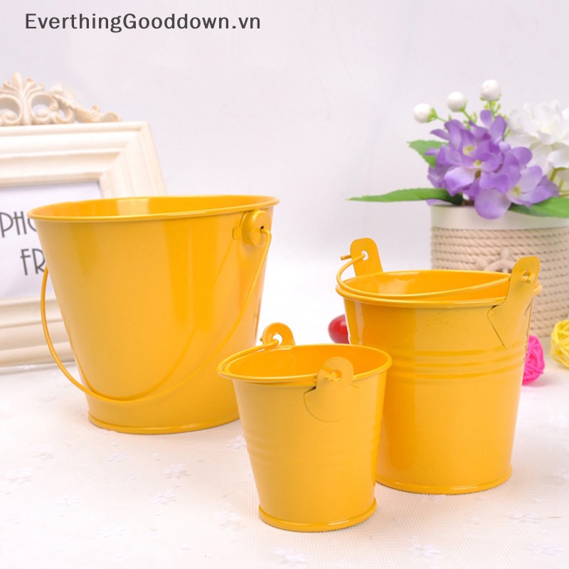 Xô Kim Loại Mini Đựng Kẹo Nhiều Màu Sắc Dùng Trang Trí Tiệc Cưới DIY