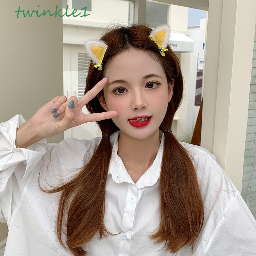 TWINKLE Kẹp Tóc Hình Tai Mèo Dễ Thương Cho Nữ