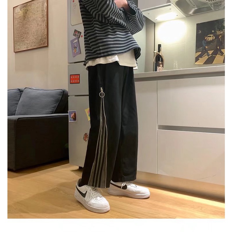 Quần Dài Dáng Suông Rộng Phong Cách Thời Trang Đường Phố Cho Nam Giới