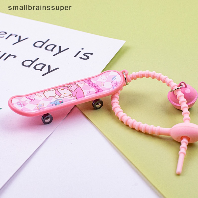 Móc Khóa Ván Trượt Nhỏ Mặt Hoạt Hình Hello Kitty Kuromi My Melody Có Chuông Sanrio Dễ Thương Trang Trí Ba Lô SBS