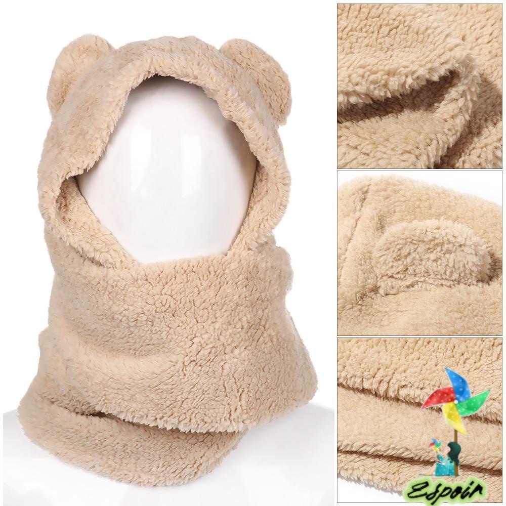 ESPO Mũ Len Tai Gấu Dễ Thương Cho Nữ