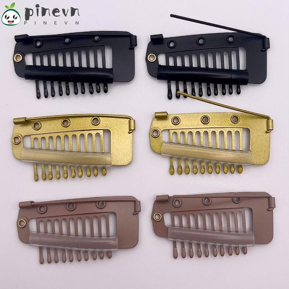 PINEVN Set 5 Kẹp Tóc Giả Bằng Kim Loại Bền An Toàn Cho Nữ