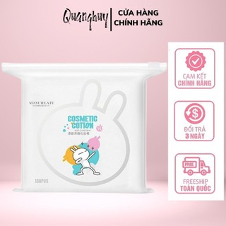 Bông tẩy trang 3 lớp Cosmetic Cotton Maycreate gói 150 miếng