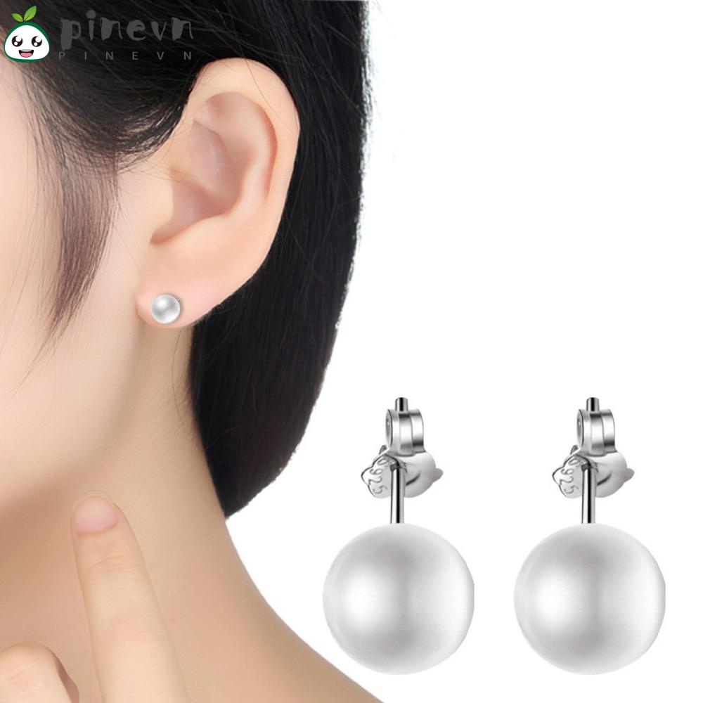 PINEVN Set 2 Bông Tai Bạc Dáng Dài Thiết Kế Thời Trang Sang Trọng Cho Nữ