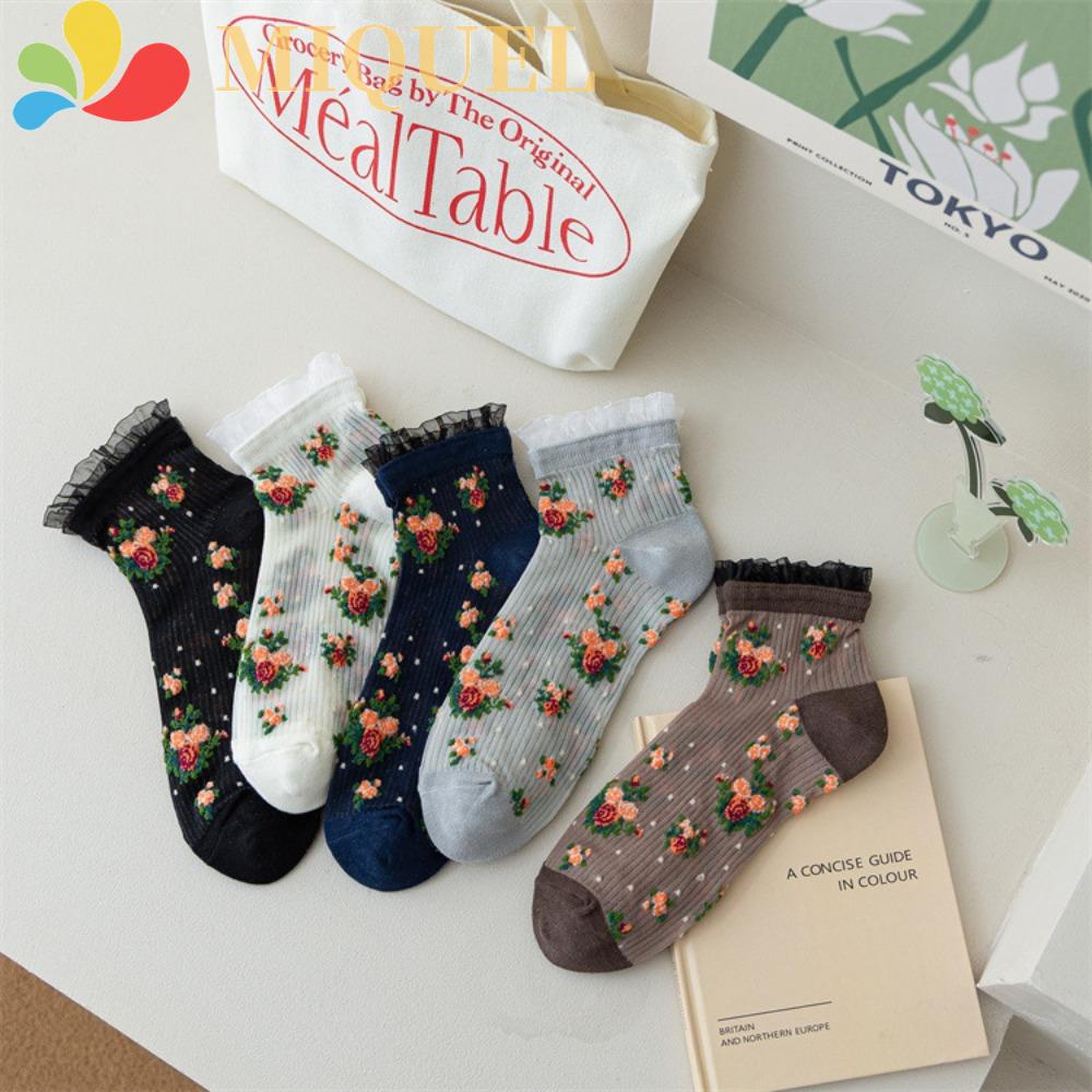 MIQUEL Vớ Lụa Siêu Mỏng Trong Suốt Thoáng Khí Chống Ma Sát Thời Trang Xuân Hè