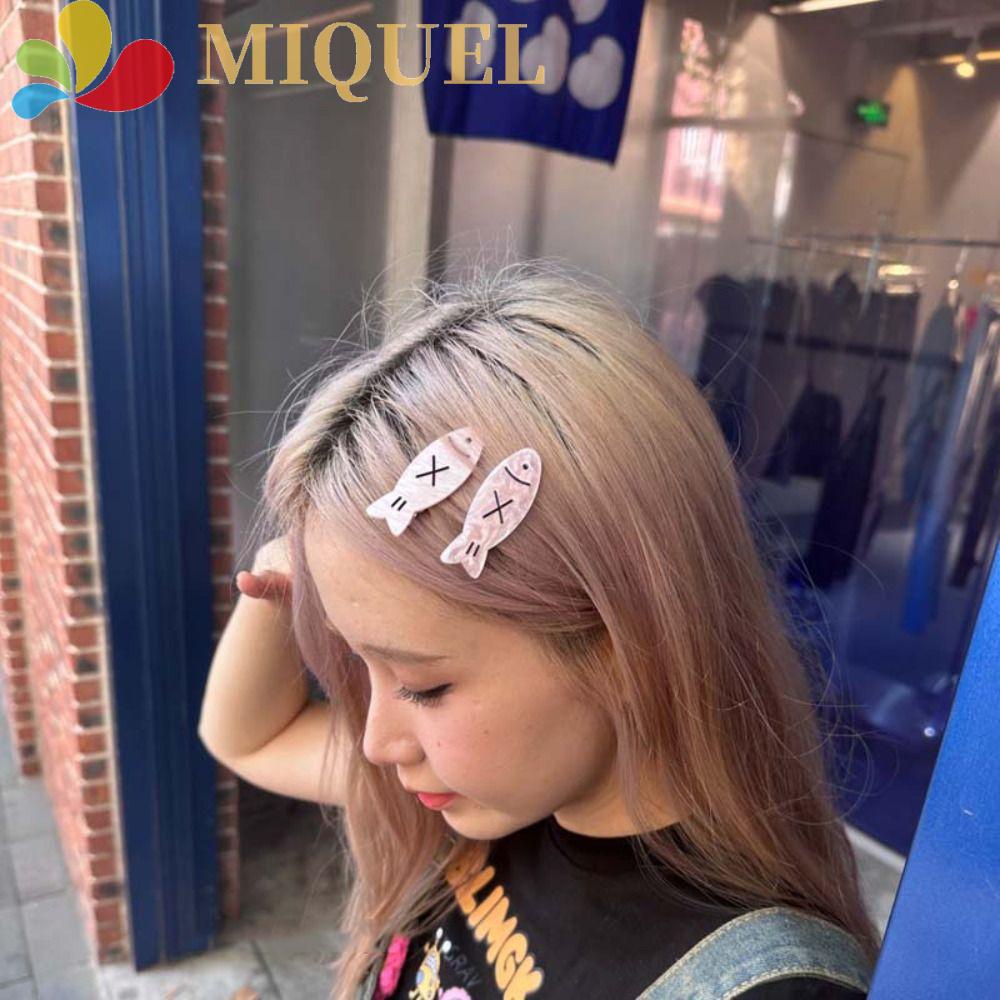 MIQUEL Kẹp Tóc Hình Xương Cá Ngộ Nghĩnh Y2K