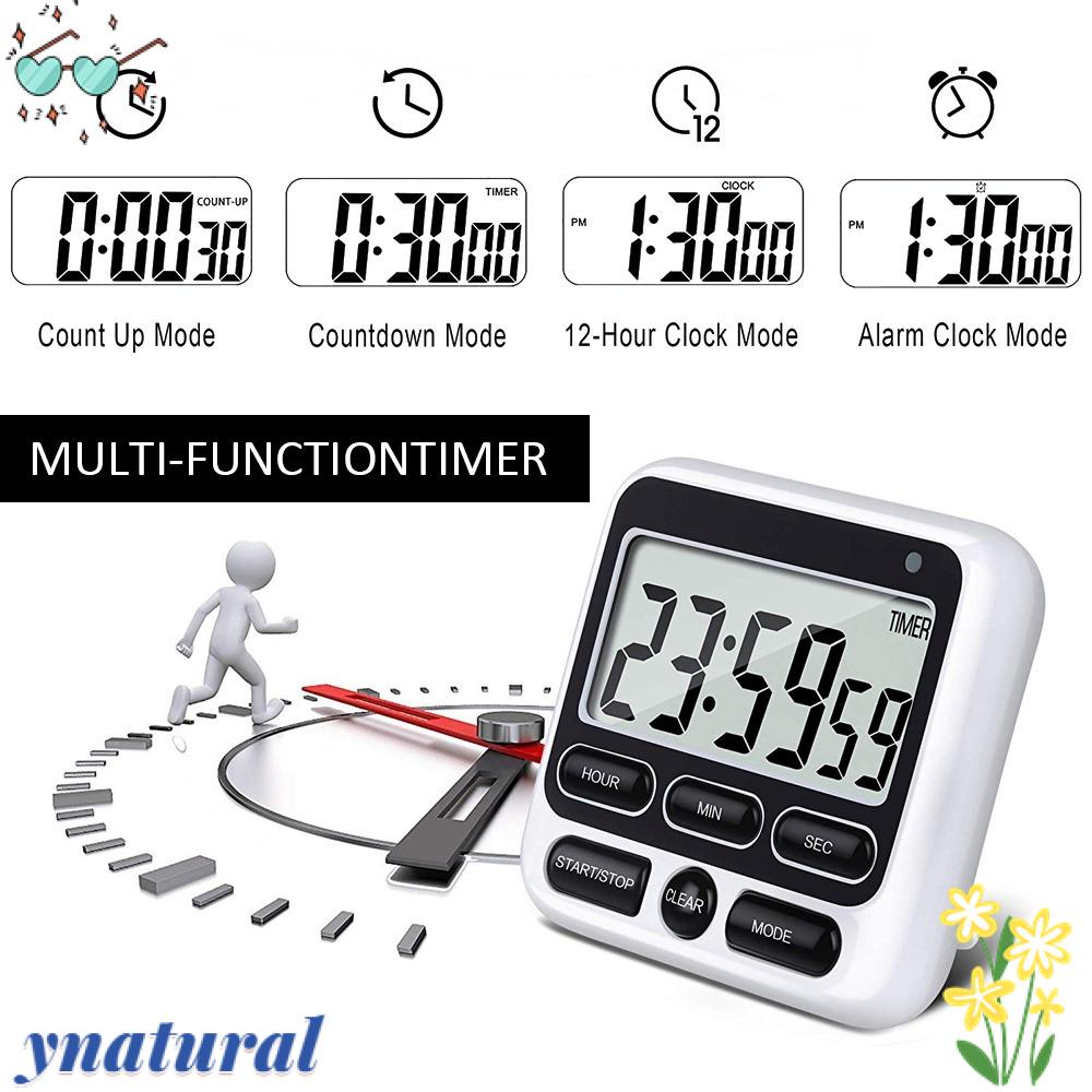 YNATURAL Đồng Hồ Hẹn Giờ Nấu Ăn Màn Hình Vuông Kỹ Thuật