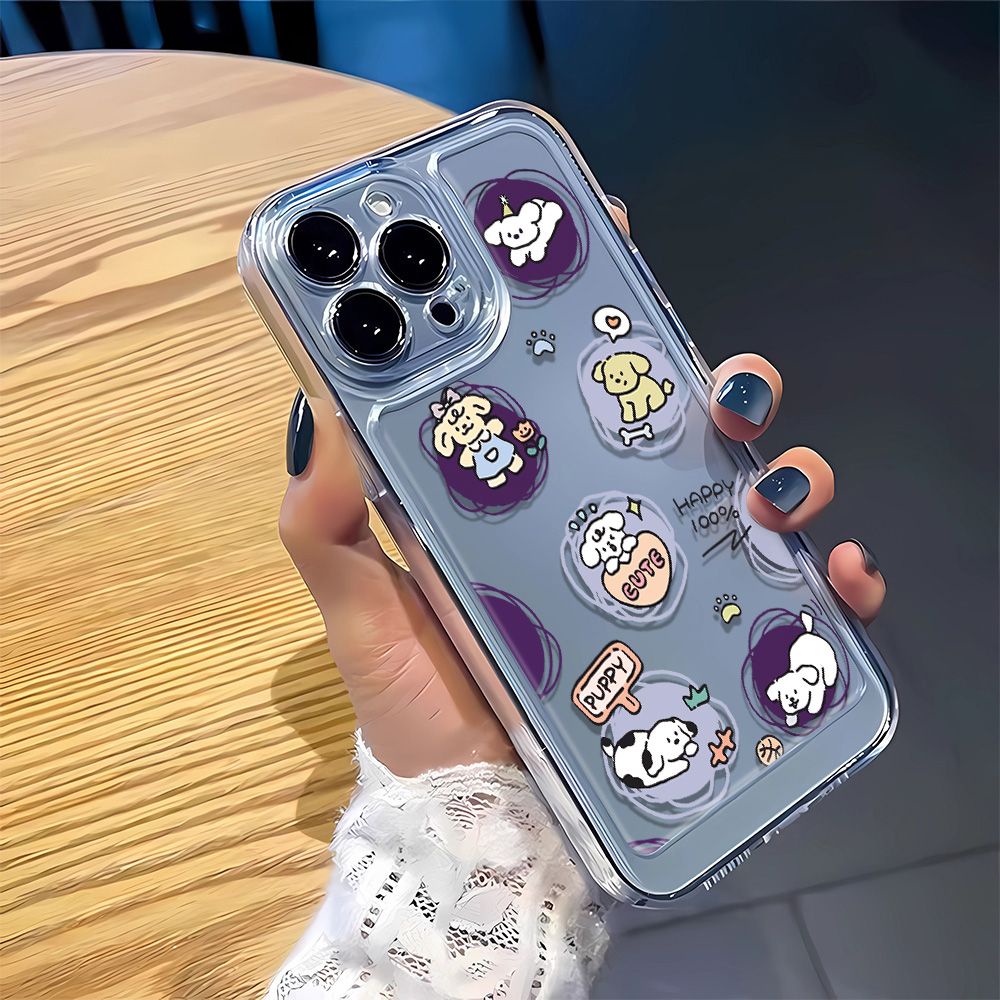 Ốp Điện Thoại Dẻo Họa Tiết Chú Chó Con Dễ Thương Cho iPhone14Promax12 11 S78F 713
