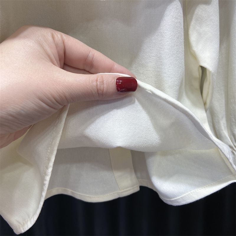 Áo Sơ Mi Dài Tay Màu Trơn Phối Ren Phong Cách Hàn Quốc Mới Cho Bé Gái