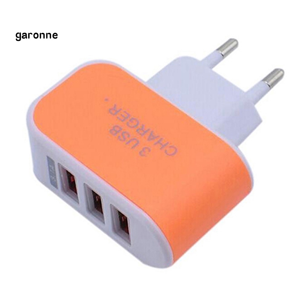 Cốc Sạc Ba Cổng USB 31A Kèm Đèn Báo Phích Cắm EU