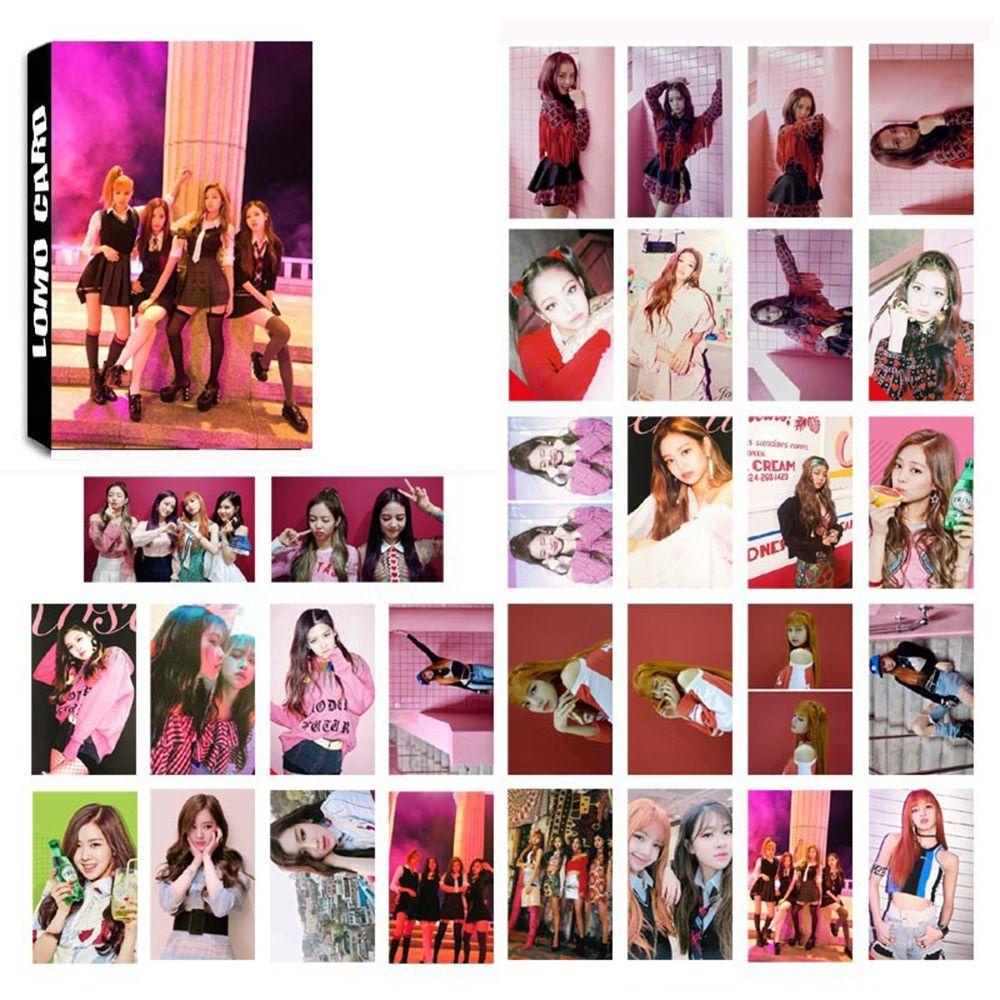 FUHUI card off blackpink 30pcs/Set Album Ảnh Nhóm Nhạc Blackpink Hàn Quốc card bo góc blackpink thẻ blackpink lôm card blackpink sổ đựng card blackpink